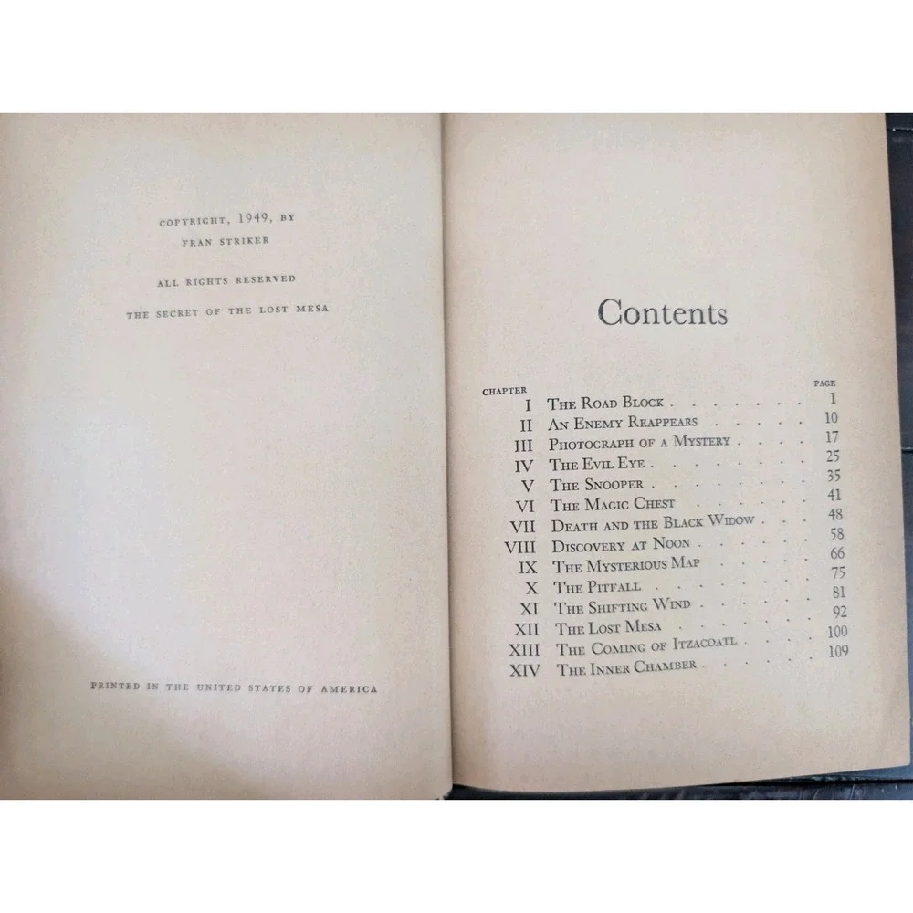 1949 Tom Quest T-4 The Secret of the Lost Mesa Hardcover Fran Striker Clover